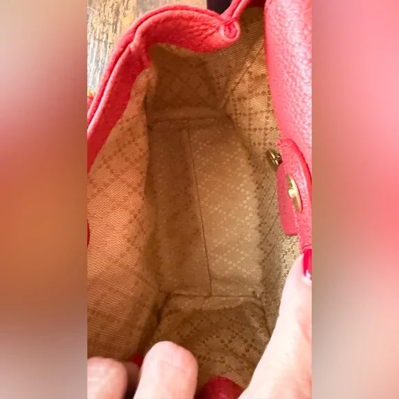 Gucci Red Suede Bamboo Mini Tote w/ Original Strap - Picture 7 of 13